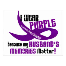 I Wear Purple For My Husband’s Memories 33 Postcards