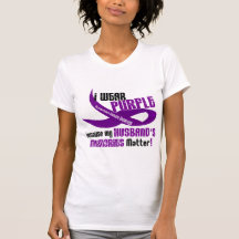 I Wear Purple For My Husband’s Memories 33 T-shirt