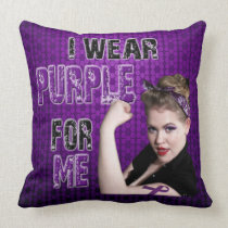 I Wear Purple For My ME PILLOW pillows