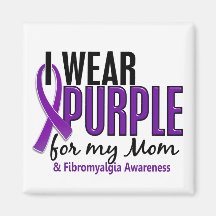 I Wear Purple For My Mum 10 Fibromyalgia Refrigerator Magnet
