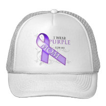 I Wear Purple for my Mum Mesh Hats