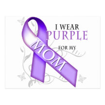 I Wear Purple for my Mum Post Card