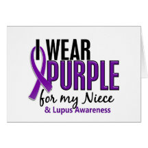 I Wear Purple For My Niece 10 Lupus Greeting Card