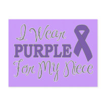 I Wear Purple For My Niece (Purple Ribbon)