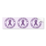 I Wear Purple For My Partner bumper stickers