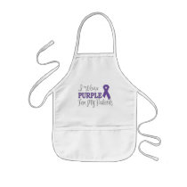 I Wear Purple For My Patients (Purple Ribbon) Apron