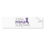 I Wear Purple For My Patients (Purple Ribbon) bumper stickers