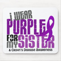 I Wear Purple For My Sister 6 Crohn’s Disease Mouse Mats