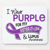 I Wear Purple For My Sister-In-Law 42 Lupus Mousemats