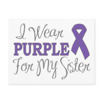 I Wear Purple For My Sister (Purple Ribbon)