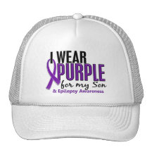I Wear Purple For My Son 10 Epilepsy Mesh Hats