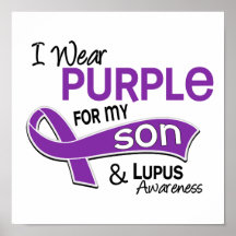 I Wear Purple For My Son 42 Lupus Poster