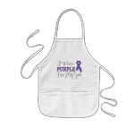 I Wear Purple For My Son (Purple Ribbon) aprons