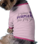 I Wear Purple For My Son (Purple Ribbon) pet clothing