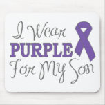 I Wear Purple For My Son (Purple Ribbon) mousepads