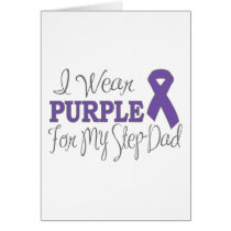 I Wear Purple For My Step-Dad (Purple Ribbon)