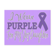 I Wear Purple For My Step-Daughter (Purple Ribbon)