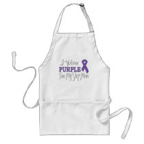 I Wear Purple For My Step-Mum (Purple Ribbon) Aprons