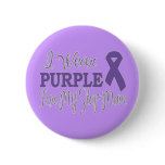I Wear Purple For My Step-Mum (Purple Ribbon) buttons