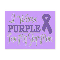 I Wear Purple For My Step-Mum (Purple Ribbon)