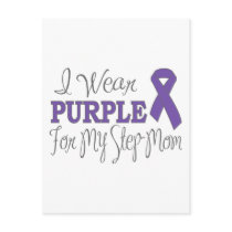 I Wear Purple For My Step-Mum (Purple Ribbon)