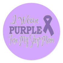 I Wear Purple For My Step-Mum (Purple Ribbon)