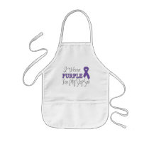 I Wear Purple For My Step-Son (Purple Ribbon) Aprons