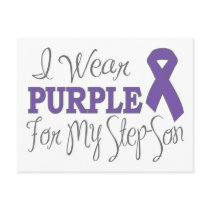 I Wear Purple For My Step-Son (Purple Ribbon)