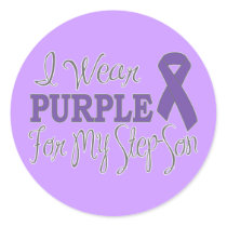 I Wear Purple For My Step-Son (Purple Ribbon)