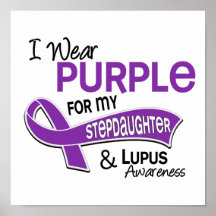 I Wear Purple For My Stepdaughter 42 Lupus Print