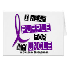 I Wear Purple For My Uncle 37 Epilepsy Card