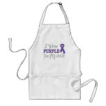 I Wear Purple For My Uncle (Purple Ribbon) Aprons
