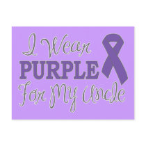 I Wear Purple For My Uncle (Purple Ribbon)