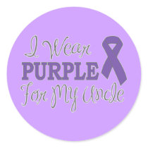 I Wear Purple For My Uncle (Purple Ribbon)