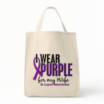 I Wear Purple For My Wife 10 Lupus Tote Bags