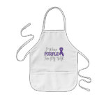 I Wear Purple For My Wife (Purple Ribbon) Aprons