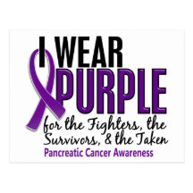 I Wear Purple FST 10 Pancreatic Cancer Post Cards