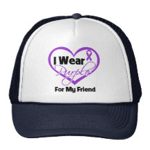 I Wear Purple Heart Ribbon - Friend Mesh Hat