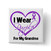 I Wear Purple Heart Ribbon - Grandma