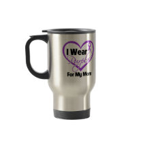 I Wear Purple Heart Ribbon - Mum Coffee Mugs