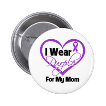 I Wear Purple Heart Ribbon - Mum Pins