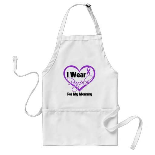 I Wear Purple Heart Ribbon - Mummy Aprons