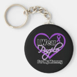 I Wear Purple Heart Ribbon - Mummy Key Chains