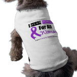 I Wear Purple Ribbon Women Domestic Violence pet clothing