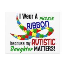 I Wear Puzzle Ribbon For My Daughter 33 AUTISM