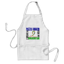 I Wear Puzzle Ribbon For My Daughter 46 Autism Apron