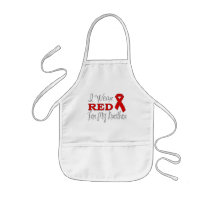 I Wear Red For My Brother (Red Ribbon) Apron