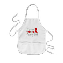 I Wear Red For My Dad (Red Ribbon) Apron