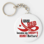 I Wear Red For My Daddy's Heart 33 Key Chain