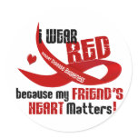 I Wear Red For My Friend's Heart 33 stickers